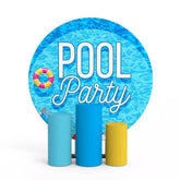Aperturee Swim Ring Summer Pool Party Round Backdrop Kit